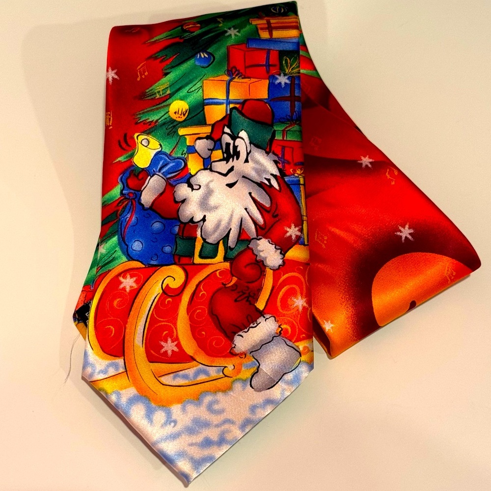 J. Garcia Jerry Garcia Festive Santa Christmas Tie